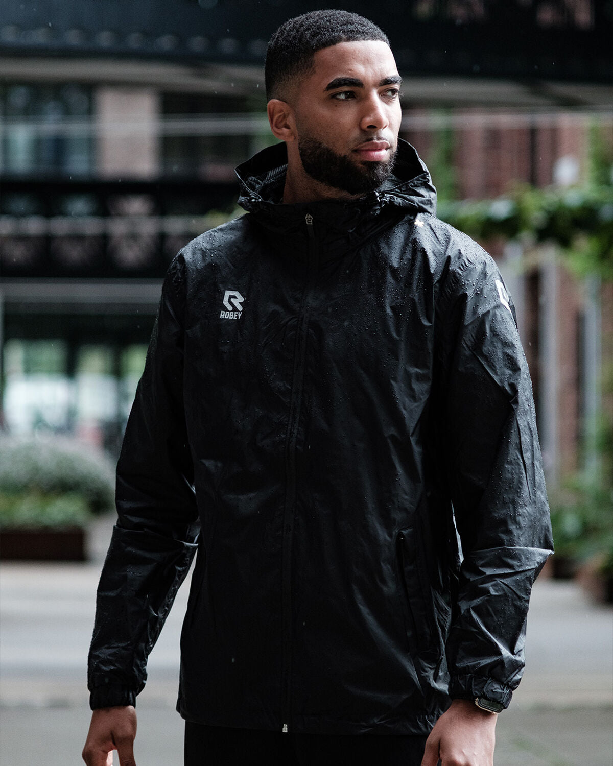 Robey rain jacket hooded navy - Training & Herstel