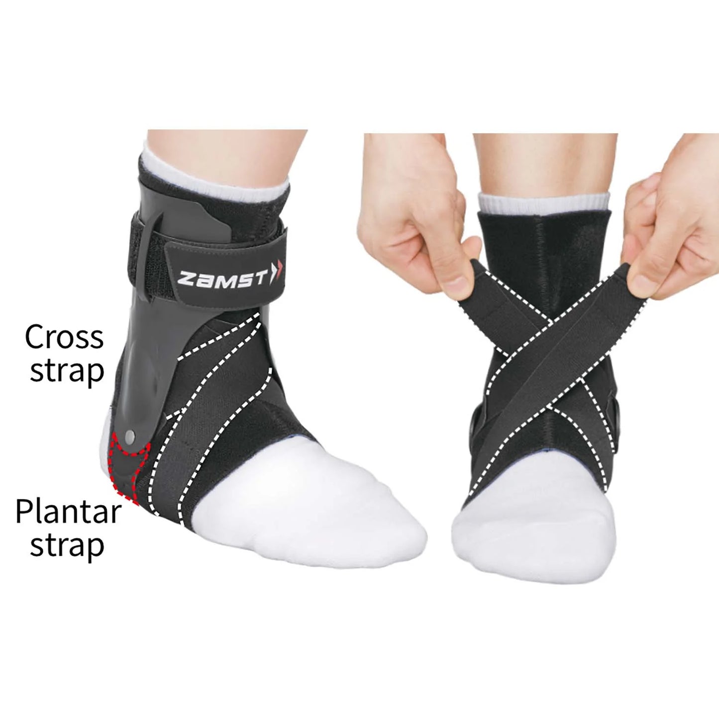 Zamst A2-DX Enkelbrace zwart - Training & Herstel