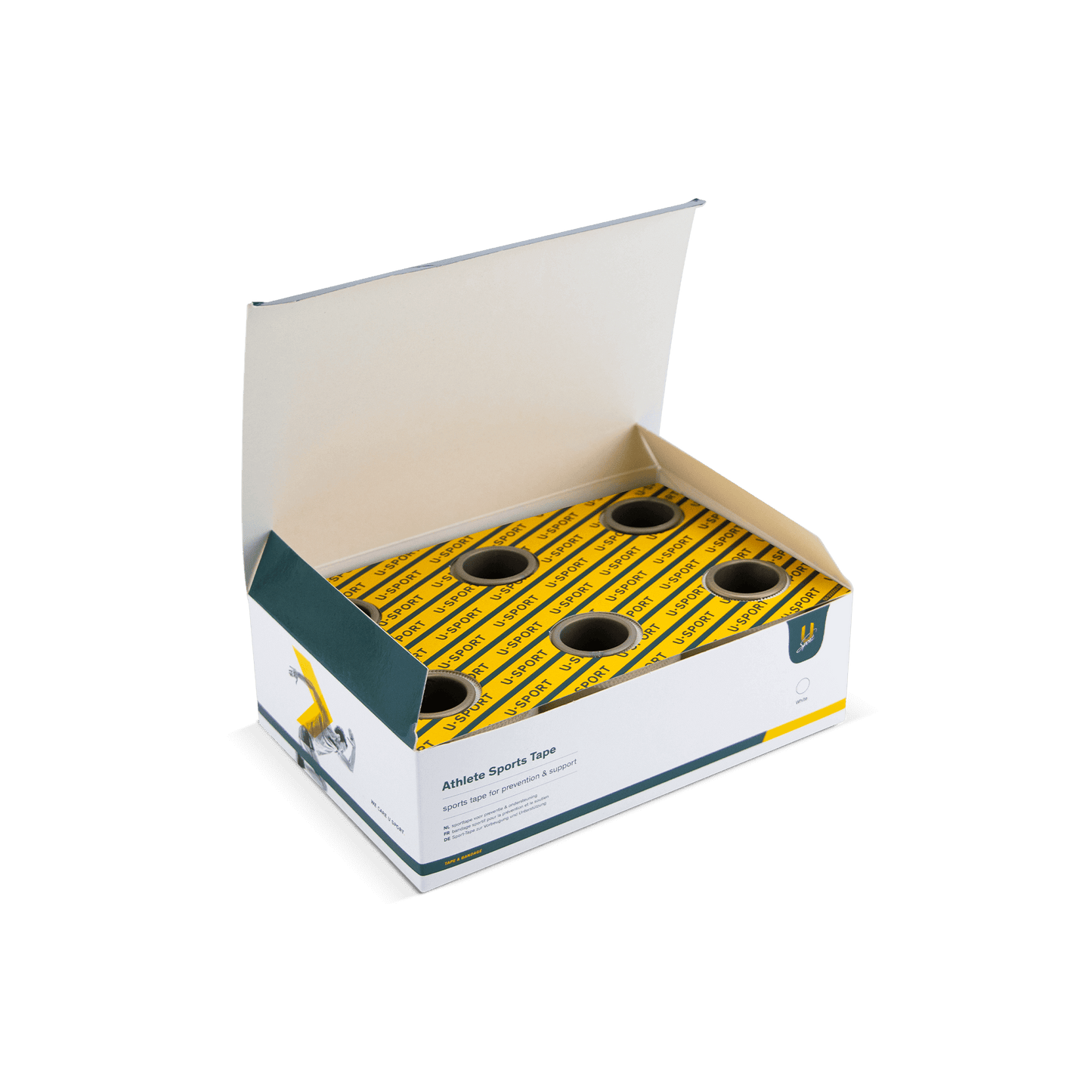 U-Sport Athlete Sports Tape 2,5 cm – 12 stuks - Training & Herstel