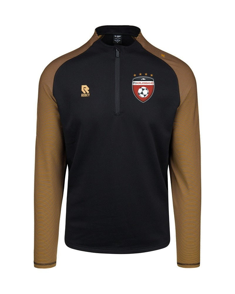 FC Kruisband performance half-zip top zwart / goud