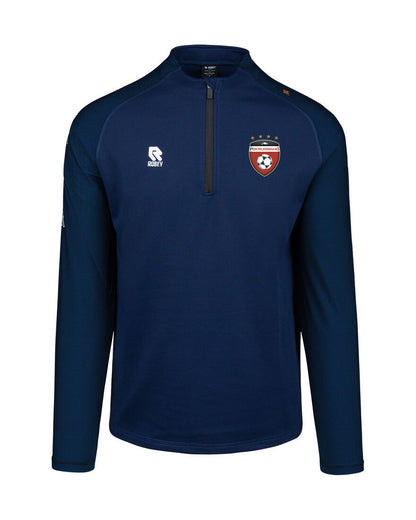 FC Kruisband half zip top navy met logo